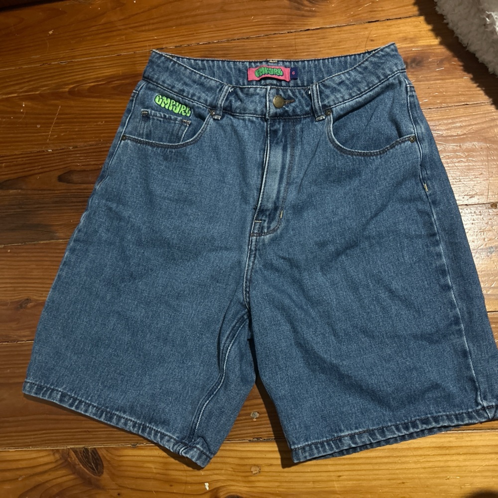 Navy Blue Denim Shorts with A Relaxed Fit by Zoomies Men/Women